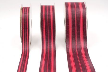 Червона та бордова смугаста тканинна стрічка набір_AI